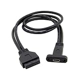 CYシングルポートUSB 3.1タイプC USB - Cメスto USB 3.0マザーボード19pinヘッダーケーブル40 cm