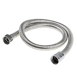 Kesoto シャワーホース　バスルーム　0.7-1.2m　ホース交換　ステンレス製　置換チューブ　5種選べ　 - 銀2　0.7m