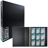 コレサポ トレーディングカード用バインダーファイル リフィール30枚付 540枚収納 30穴 両面横入れポケット スリーブごと収納できる トレカファイル ブラック ハピラ PF003BK