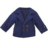 Nice Days（ナイス　ディズ） 子供服 秋冬 コート ピーコート 長袖 暖かい 防寒 柔らかい キッズ ベビー 男の子 女の子 (90)