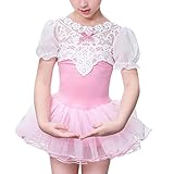 Zhhlinyuan 良質 3 Colors Kids Ballet Lace Dance Dress Little ガールズ Summer Tutu Dancewear