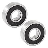 uxcell 　深溝玉軸受　6000RS　10mm x 26mm x 8mm　単一行　2個入り