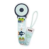 JJ Cole Pacifier Clip, White Vroom by JJ Cole [並行輸入品]