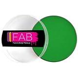【プロ仕様】FABフェイス＆ボディペイント (フラッシュグリーン) 専用固形絵の具 水溶性 FAB Face & Body Makeup