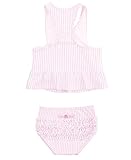 RuffleButts ラッフルバッツ　タンキニ水着上下セット　ピンクストライプ (2T(80-90cm)) [並行輸入品]