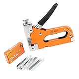 Fenteer 高強度冷延鋼およびPVC材質　ガンタッカー　ステープル　約200本付き - 余分な1000個のD型ステープル