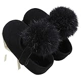 YideaHomeベビーシューズ　靴　可愛い　ポンポン付き　フォーマルシューズ　子供 女の子 ファーストシューズ 出産祝い　五色展開