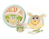 Bamboo Meal Set / Plate set / Dinner set by Green Frog Friends, Eco-friendly Bamboo Dishes, feeding 