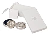 Silver Plated First Tooth First Curl Keepsake Boxes in Gift Box By Haysom Interiors by Haysom Interi