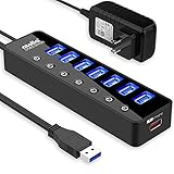 USB ハブ atolla USB 3.0 Hub 7ポート増設 + 1充電ポート, USB拡...