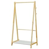 アイリスオーヤマ ハンガー 木製 ウッディハンガー 幅80cm クリア UHA-800