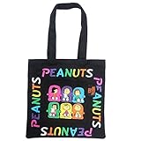 ピーナッツ ノスタルジカ ポケット付きカラートート シート ブラック SNAP3499N