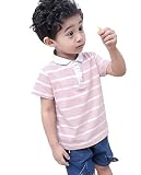 Zetoon 子供服 ボーイズ ベビー 男の子 コットン 半袖 ポロシャツ poloシャツ キッズ Tシャツ スクール ジュニア ボーダー　春 夏 小学生 制服 学生 3色展開 90 100 110 