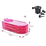 インフレータブルバスタブは、太くする太めの太めのプラスチックポータブル大人の子供バスタブを洗う浴槽浴槽浴槽 ( カラー から゜ : ピンク ぴんく )