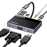 ORICO USB C ハブ 7-in-1 (HDMI+VGAポート) USB3.0 100WPD充電 4K@30Hz HDMI出力