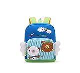 かわいい クマ 幼稚園 通園 出かけ リュック バッグ 羽付 リュックサック 女の子 男の子 幼児 子供用 (大型 ブルー)