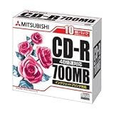 【美浜通商】（まとめ） 三菱化学メディア PC DATA用 CD-R 48倍速対応 SR80PP10 10枚入 【×5セット】
