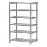 ※受注生産 返品・交換不可※選べる幅サイズ31段階！軽量アルミ製 収納ラック6段 棚板奥行54cm 高さ140cm 幅バリエーション30cm～180cm (95cm)