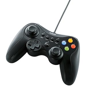 エレコム ゲームパッド USB接続 Xinput/DirectInput両対応 Xbox系12ボタン振動/連射 【ドラゴンクエストX 眠れる勇者と導きの盟友 推奨】 ブラック JC-U3613MBK