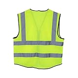 F Fityle プロ仕様　反射ベスト 　交通警備　工事現場　蛍光　多ポケット 安全ベスト 作業服　全4色選択 - 緑