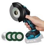 ミニ ディスクグラインダー 充電式 小型軽量 ブラシレスモーター 最大12000rpm 無段変速 正逆回転 100mm（内径16mm） 金属研磨・切断 木材・石材対応 マキタ18V互換 砥石4枚付き【本体のみ】