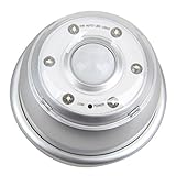 SODIAL(R)自動PIR6-LEDライト ランプ 赤外線センサー モーション検出器 モーション検出ライト（シルバー）