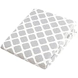 Kushies Baby Fitted Change Pad Sheet, Grey Lattice by Kushies [並行輸入品]