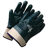Bob Dale 99-1-9166 Nitrile Liquid Proof Glove with Safety Cuff, Size 1, Blue (Pack of 5) by Bob Dale