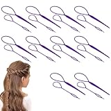DELUXEFOX くるりんぱ スティック アレンジスティック (20個セット) オーディオファン ヘアアレンジスティック 多機能ヘアスティック お団子 髪造形 初心者 プロサロン 美容院 家庭用 業務用 大小のセット ブラック