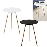 サイドテーブル 北欧 おしゃれ ナイトテーブル 木製 コーヒーテーブル サイドテーブル プレーン(ホワイト)