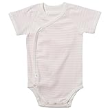 CELEC(セレク) ロンパース 半袖 前開き 日本製 ベビー 70cm ピンク ボディミニ フライス ボーダー 【105032】