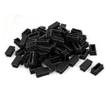DealMux表脚プラスチックブランクエンドキャップ長方形チューブ挿入20mmx40mmの80pcs