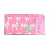 マイBlankeeドルチェヴィータキリン属MinkyピンクMinkyドットローズピンクベビー毛布/ワット、29 "×35"