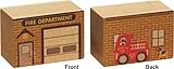 【米国正規商品・並行輸入】ネームトレイン 木製おもちゃ NameTrain Fire Department 消防署