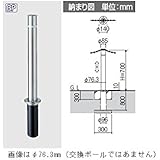 三協アルミ ビポールBP T-48UDXN φ48mm 上下式 チェーン通過タイプ用交換ポール（旧型商品）