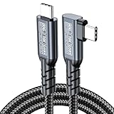 USB5 ケーブル L字 0.2m 短い SLEIJAOOE 【次世代 80Gbps】 240W急速充電 16K@60Hz ビデオ出力 PD3.1/E-Marker搭載 [Thuderbolt 4 / Thunderbolt 3, USB4 互換] 最新スマートフォン/ノートPC/外付けSSD対応