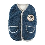 Jimjis 犬服 秋冬 サンゴベルベット 犬の冬服 暖かい ペット服 厚い ドッグウェア パーカー 小中型犬 防寒 着脱簡単 抜け毛防止 ペット用品 ペット衣類 小型犬 中型犬洋服 猫服