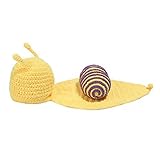 ノーブランド品 　2セット　かわいい　カタツムリ　でんでんむし　赤ちゃん　かぎ針　編み　ビーニー　ニット　衣装　写真撮影　小道具