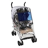 Yuena Care ベビーカー用レインカバー ベビーカーレインカバー U型フロントオープン スタンダード 透明 防雨 防風 防塵 通気 ガーゼ