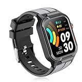 SLuB スマートウォッチ【2025年新型・2.1インチ超大画面】 Bluetooth 6.0 通話機能 iPhone対応 アンドロイド対応 3ATM防水 軍用規格 耐衝撃 腕時計 心拍計 歩数計 GPS内蔵 100+種類運動モード スポーツウォッチ SMS/Twitter/Line通知 睡眠検測 14日長持ちバッテリー メンズ レディース プレゼントに最適(グレー)