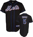 David Wrightマジェスティック代替ブラックレプリカ# 5新しいYork Mets Jerseyビッグサイズ
