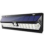 Mpow センサーライト ソーラーライト 点灯時間調整可能 42led 防水 防犯ライト 屋外人感ライト 玄関ライト 広角照明 太陽発電 自動点灯 屋外照明 センサー距離8メートル 防犯用 玄関 庭 