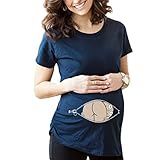 Zhuhaitf 面白いプリントTシャツ Casual Womens Maternity Funny of Pregnancy Baby Laughable Designer laughable t 