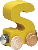 【米国正規商品・並行輸入】ネームトレイン 木製おもちゃ NameTrain Bright Finish Letter Cars - S