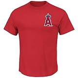 MLBメンズ半袖ベーシックロゴクルーネックTシャツ M レッド