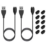 ガーミン用充電ケーブル Popolier (充電ケーブル1m*2本+ブラック防塵プラグ*10)Garmin 用 USBチャージングケーブル 高速データ転送 【急速充電/超高耐】 Fenix 6 6S 6X, Fenix 5 5S 5X Plus, Fenix 7 7S 7X, Vivoactive 3 4 4S, Vivosport, Instinct - スマートウォッチのアクセサリ
