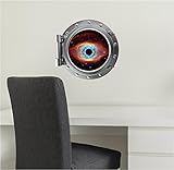 18 " PortScapeインスタントスペースウィンドウCats Eye Nebula # 2壁グラフィック舷窓デカールステッカー壁画ホーム子供ゲームルームOfficeアート装飾新しい