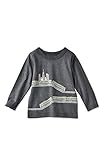 (フェリシモ) かっこよくておしゃれ 線路を走る僕の電車 Ｔシャツ ダークグレイ キッズ ボーイズ 15