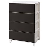 サンカ ルームス(ROOM'S) 4段 ワイド チェスト(幅54 奥行42) ブラウン 前面マット仕上げ RSD-S544(BR)