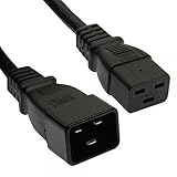 Otimo 1 Ft Power Cord C19 to C20 Black/ SJT 14/3 [並行輸入品]